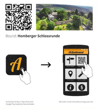 Flyer Actionbound- Zeigt eine vergrößerte Version