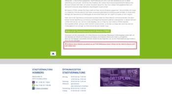 Opt-Out-Klick bei Datenschutzerklärung- Zeigt eine vergrößerte Version