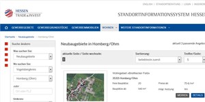 Screenshot Standortinformationssystem Hessen