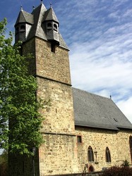 Wehrkirche in Ober-Ofleiden- Zeigt eine vergrößerte Version