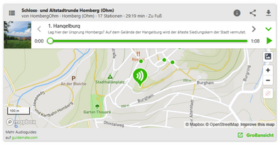 Screenshot Audioguide auf der guidemate-Seite